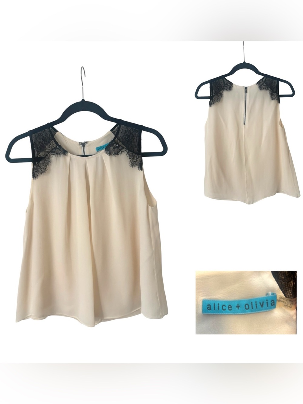 Alice + Olivia Silk Lace Tank - Picture 1 of 4